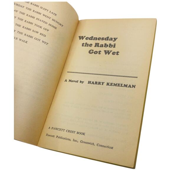 Harry Kemelman Wednesday The Rabbi Got Wet & Saturday The Rabbi Went Hungry Book - Picture 16 of 16